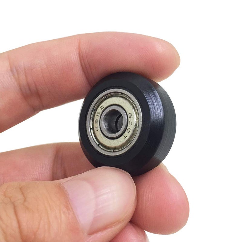 AFUNTA 12 Pcs Big Plastic Pulley Wheels with Bearings Gear Perlin for 3D Printer, Compatible with CR-10 / CR-10S / CNC Router Hybrid â€“ Black - Image 4